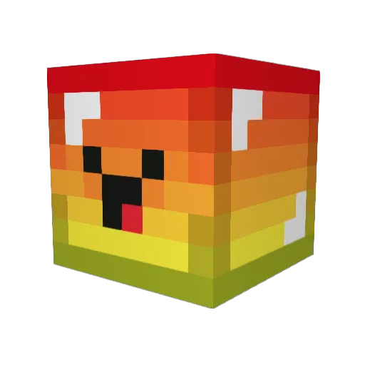 TS_00 Minecraft avatar head, 3D render