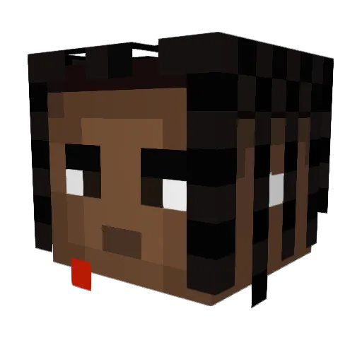 TS_Blurr Minecraft avatar head, 3D render