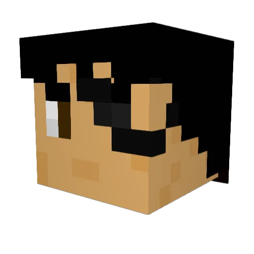 TS_Lebowski Minecraft avatar head, 3D render