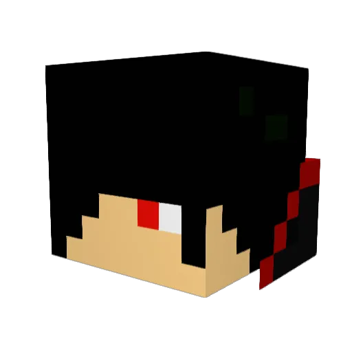 TS_Sasuke Minecraft avatar head, 3D render