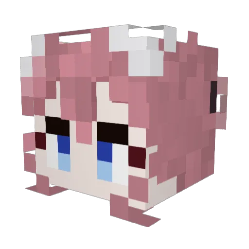 TSkyhuihL Minecraft avatar head, 3D render