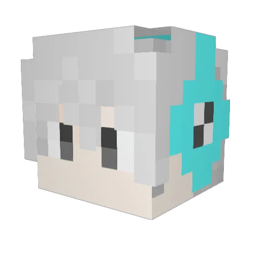 TSqq Minecraft avatar head, 3D render