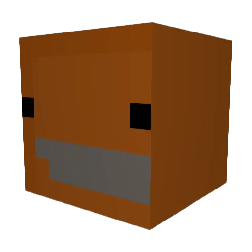 TStud Minecraft avatar head, 3D render