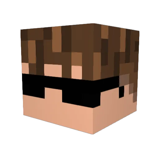 TT2332 Minecraft avatar head, 3D render