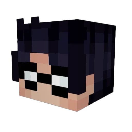 TT33292 Minecraft avatar head, 3D render