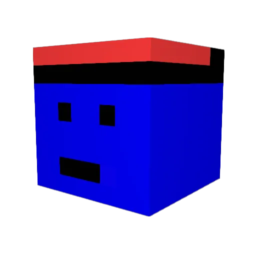 TT3o Minecraft avatar head, 3D render