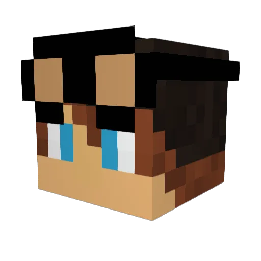 TTARider Minecraft avatar head, 3D render