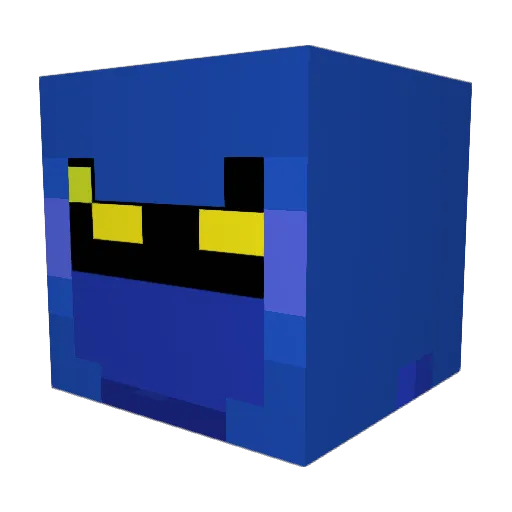 TTAZER Minecraft avatar head, 3D render