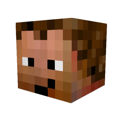 TTAndy Minecraft avatar head, 3D render