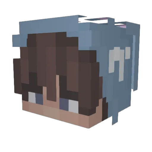 TTAngelTT Minecraft avatar head, 3D render