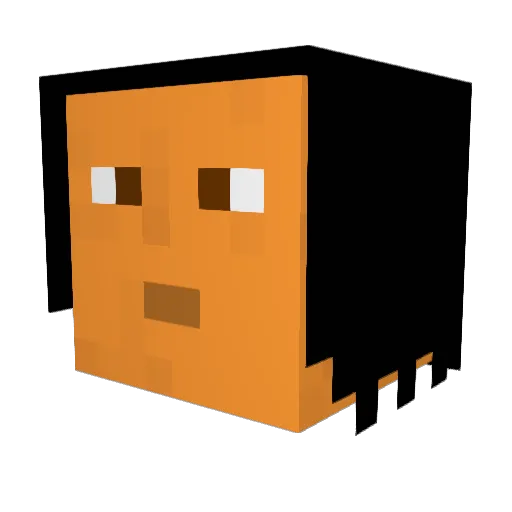 TTF18 Minecraft avatar head, 3D render
