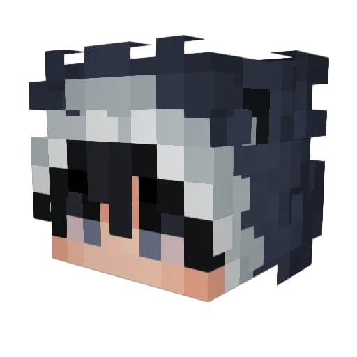 TTG1695 Minecraft avatar head, 3D render