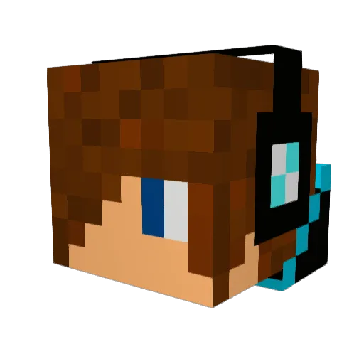 TTHAX Minecraft avatar head, 3D render