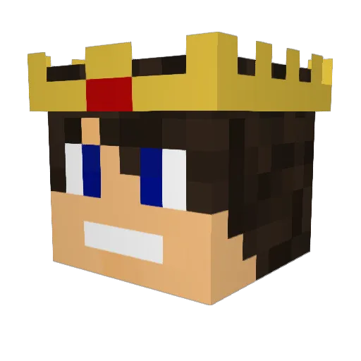 TTOExtreme Minecraft avatar head, 3D render
