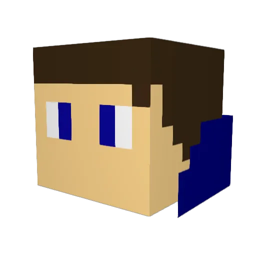 TTPRO246 Minecraft avatar head, 3D render