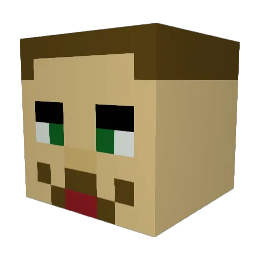TTReverie Minecraft avatar head, 3D render