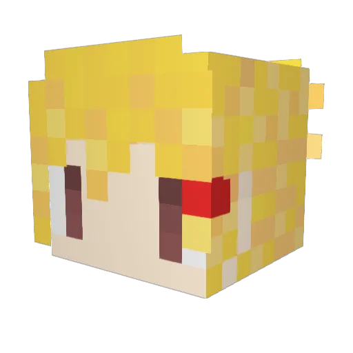 TTTT_4 Minecraft avatar head, 3D render