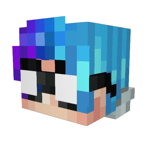 TTT_Psychologe Minecraft avatar head, 3D render