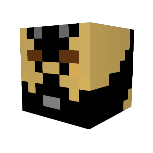 TTTinc Minecraft avatar head, 3D render