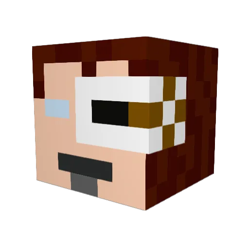 TTUStark Minecraft avatar head, 3D render