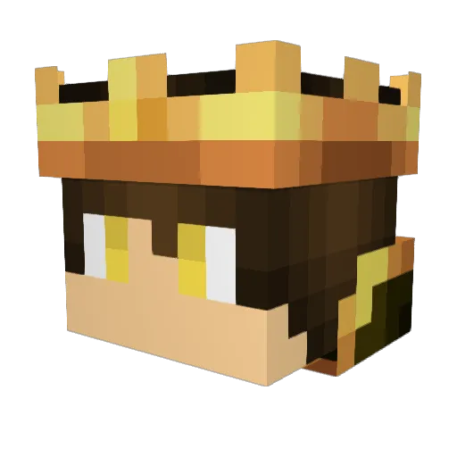 TTVB Minecraft avatar head, 3D render