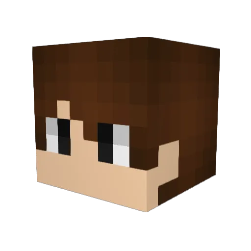 TTVPugS Minecraft avatar head, 3D render