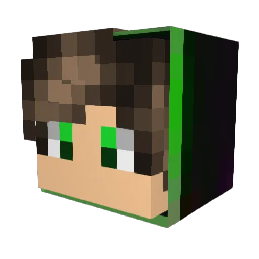 TTVPurekillen Minecraft avatar head, 3D render