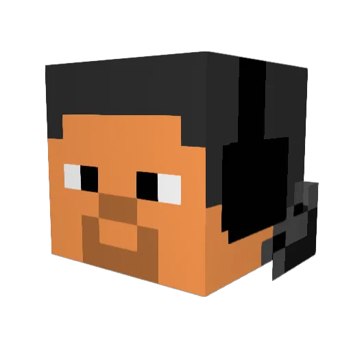 TTV_Anavex Minecraft avatar head, 3D render