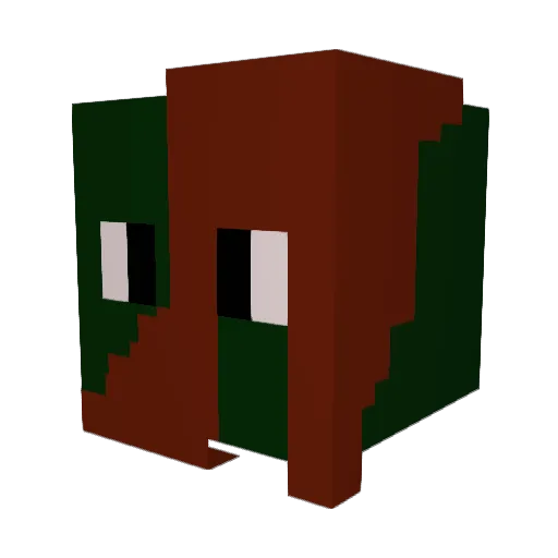 TTV_Neckless Minecraft avatar head, 3D render