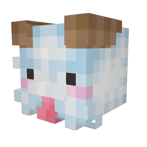 TTV_P0r0ward Minecraft avatar head, 3D render