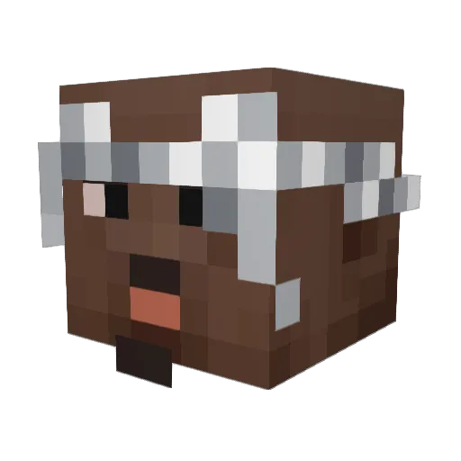 TTVdaanii Minecraft avatar head, 3D render