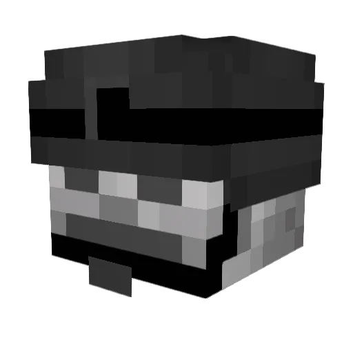 TTVsmittenbadge Minecraft avatar head, 3D render
