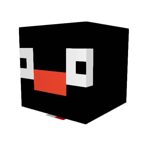 TTW378 Minecraft avatar head, 3D render