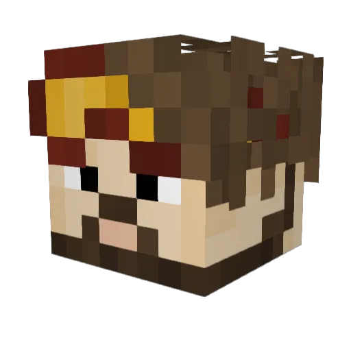 TTZBone Minecraft avatar head, 3D render
