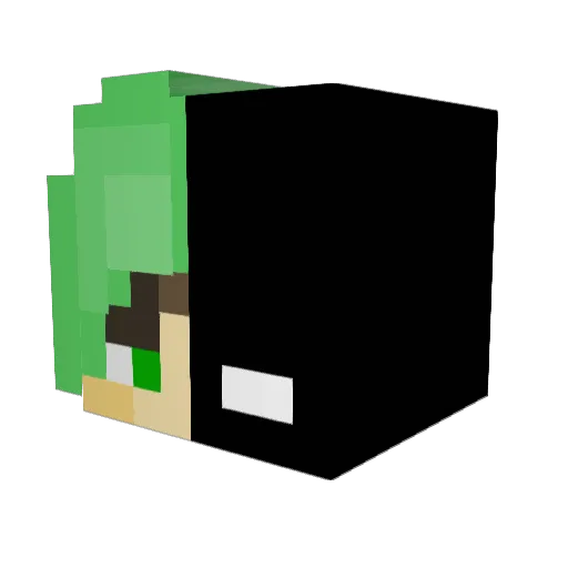 TT_Ext Minecraft avatar head, 3D render
