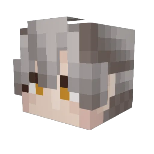 TT_Lunar Minecraft avatar head, 3D render