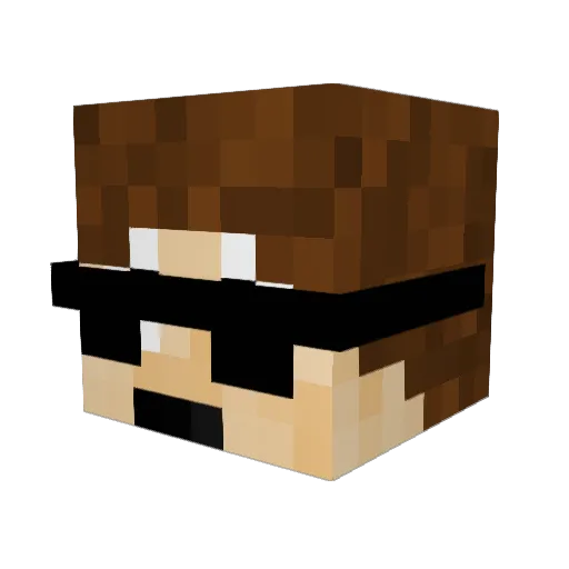 TT_SZVM0_ Minecraft avatar head, 3D render
