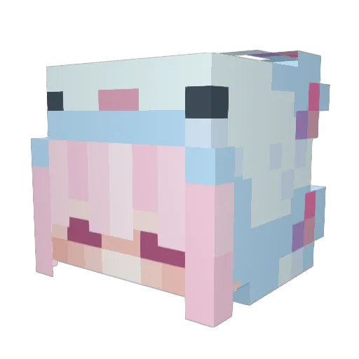 TT_mini Minecraft avatar head, 3D render