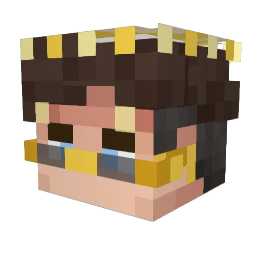 TTanDDa Minecraft avatar head, 3D render
