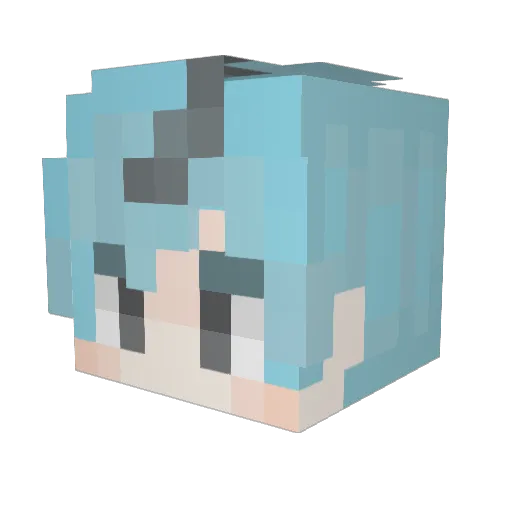 TTang_100 Minecraft avatar head, 3D render