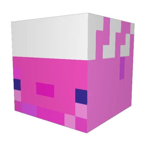 TTayoc Minecraft avatar head, 3D render