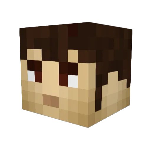 TTblockster Minecraft avatar head, 3D render