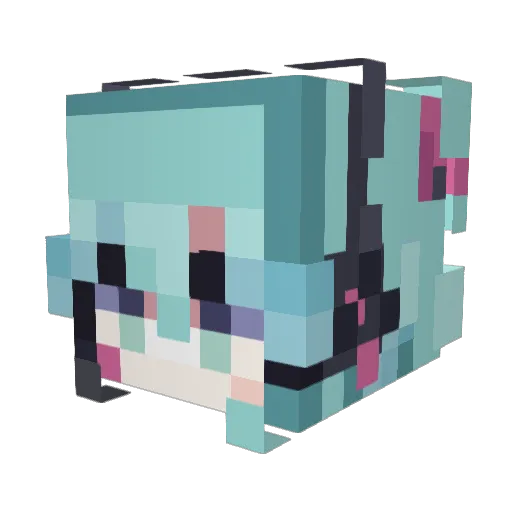 TTgalax Minecraft avatar head, 3D render