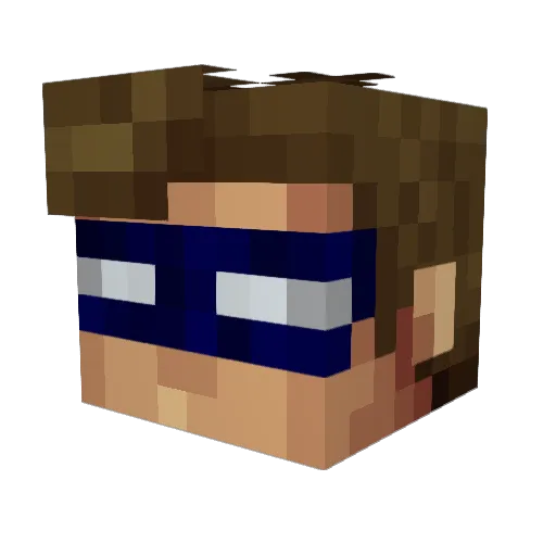 TTkhed Minecraft avatar head, 3D render
