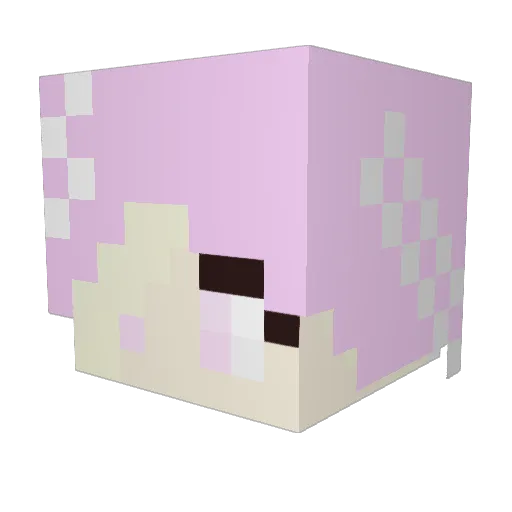 TTmarie Minecraft avatar head, 3D render