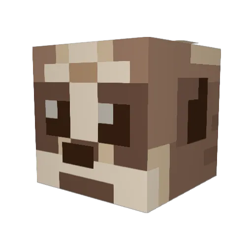 TTmerekat Minecraft avatar head, 3D render