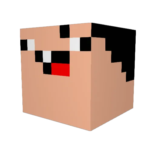 TTo3uTuB4uK Minecraft avatar head, 3D render