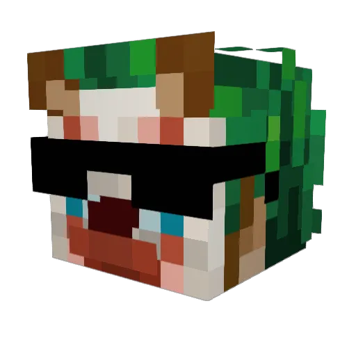 TTsquadxT Minecraft avatar head, 3D render