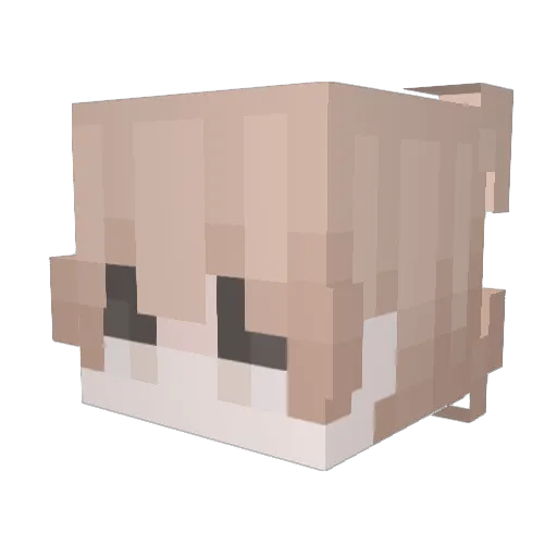 TTudou Minecraft avatar head, 3D render