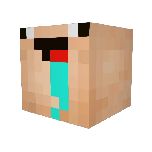 TTxsted Minecraft avatar head, 3D render